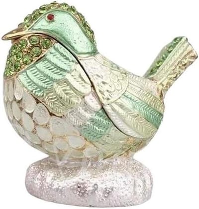 Decoratie Doos - Opbergdoos Sieraden - Bruiloft Cadeau - Europese Stijl Vogel - L - Groen