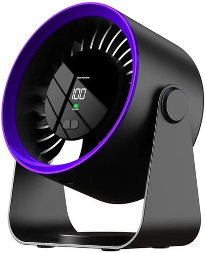 BIXc® - Tafelventilator - draagbare turbo-ventilator - geluidsarme koeling - plafondventilator - USB-C kleine ventilator voor outdoor - camping, huis kantoor