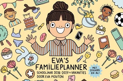 Eva’s Familieplanner 2026–2027 – Weekplanner voor 5 Personen met Stickers en Extra Kolommen
