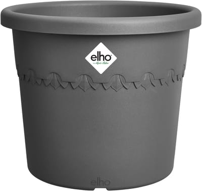 Elho Bloempot Algarve Cilindro - Kunststof - Antraciet - Diam.29xh25cm