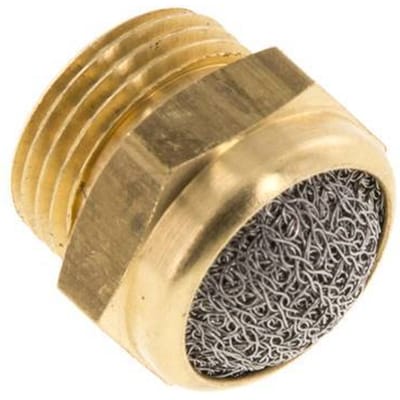 G3/8'' Messing Compacte Pneumatische Geluiddemper 1.4301 Draadgaas [2 Stuks]