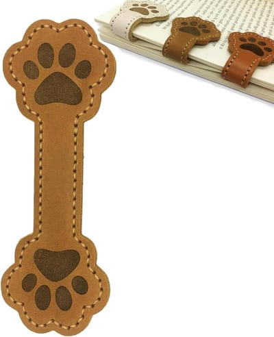 Magnetische hondenpoten boekenlegger van PU leer, schattige bladwijzer en leesaccessoires voor boekenliefhebbers, perfect cadeau voor boekenwurmen