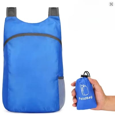 Actie4you® - Compacte Rugzak - Opvouwbare Lichtgewicht Rugzak - Backpack - Spatwaterdicht - Met Waterfleshouder - Incl. Opbergzakje - 20 Liter – Blauw