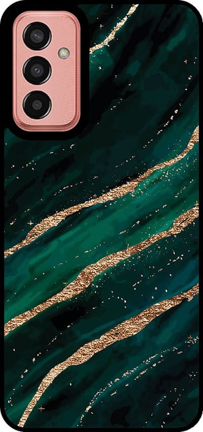 Smartphonica Telefoonhoesje Geschikt voor Samsung Galaxy M13 4G / M23 met marmer opdruk - TPU backcover case marble design - Groen Goud geschikt voor Samsung Galaxy M13 4G;Samsung Galaxy M23