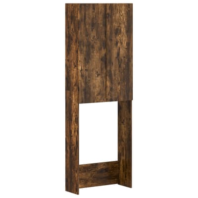 vidaXL - Toiletkast - ARNHEM - Gerookt - eiken - 66 - x - 25,5 - x - 190 - cm - Bewerkt - hout