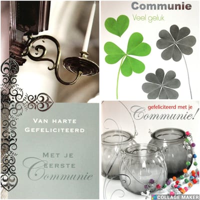 6 Luxe Communie Wenskaarten - Kaart Wens Kaart Communie Plechtig Kerk Christelijk - Communion Kommunion - Eerste Communie - Heilig - 12x13.5cm - 3 Motieven - Met Envelop - Art of Cards