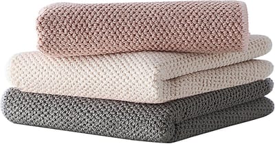 KZQ Set Van 3 Theedoeken Van Microvezel 30x30 Cm Wasbare En Herbruikbare Keukendoeken Vaatdoeken Schoonmaakdoeken Voor Afdrogen Afwassen Polijsten En Alle Huishoudelijk Gebruik