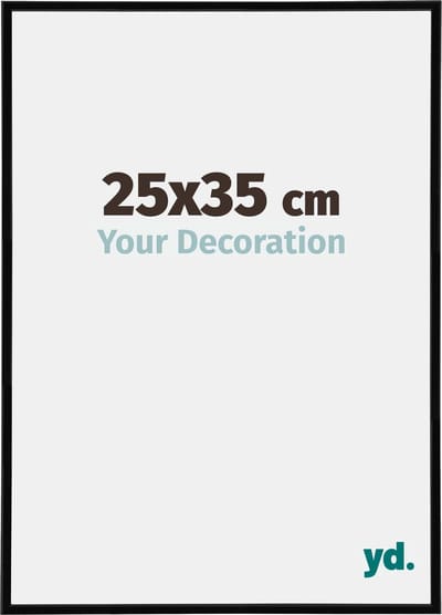 Your Decoration - Fotolijst 25x35 cm - Kunststof - Zwart Hoogglans - Annecy
