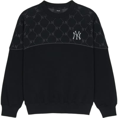 MLB New York Yankees Oude Bloemen Sport Lifestyle Serie Warm Ronde Hals Pullover Lange Mouwen Amerikaans Vintage Sweatshirt 3AMTM0951-50BKS L black