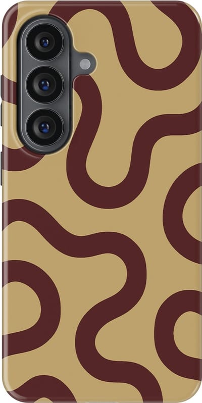 DripCase Motion Flow Tough Hoesje Samsung Galaxy S26 | Backcover met Mag | Trendy Design | Valbescherming | Cocoa Curve