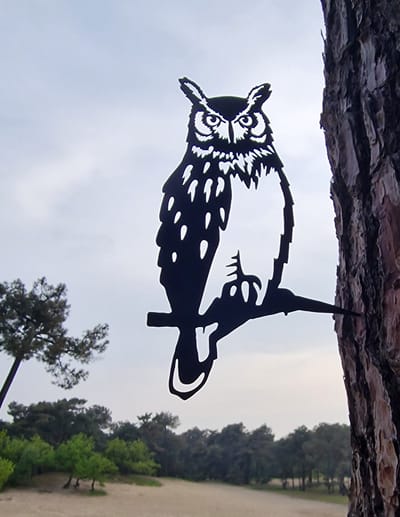 Metalen Boom Prikker - Boom Steker - Uil - Metalen Vogel - Tuin Vogel - Tuin Hanger - Tuindecoratie - Metal Bird - Owl - Garden Ornament