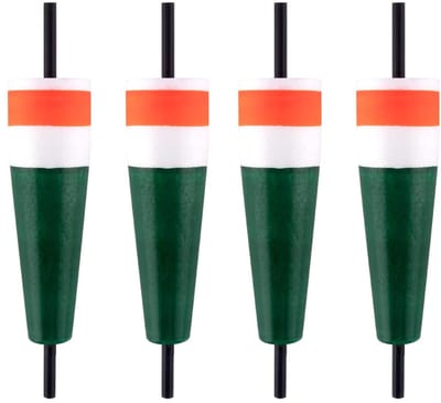 Dailygoods- Visdobber 4 Stuks - Verdikte Conische Drijvers - Slip Bobbers - Lichtgewicht EVA Schuim - Sterk Drijfvermogen - Voor Zeevissen - Vlotter