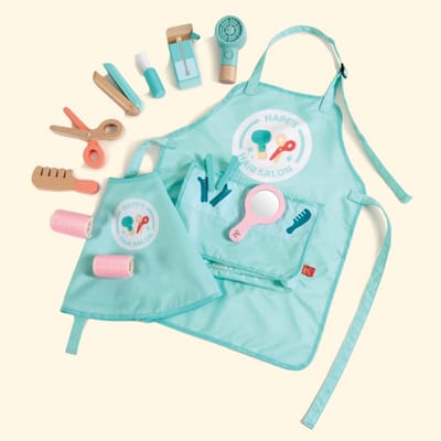 Hape Super Stylish Kapsalon Speelset - 15-delig Rollenspel Kapper Speelgoed voor Kinderen vanaf 3 Jaar