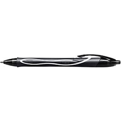 Gelpen BIC Gel-ocity Quick Dry, drukmechanisme, rubberen houder, lijndikte 0,3 mm, 12 st, schrijfkleur zwart