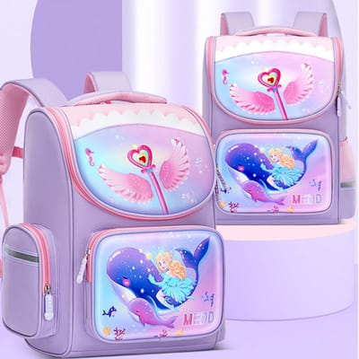 Nieuwe Schooltassen voor Groep 1-5 Cartoon 3D Eenhoorn Meisjes Lieve Kinderen Schoolrugzakken Jongens Lichtgewicht Waterdicht Basisschooltassen Small (38x25x14cm)