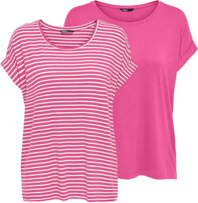 ONLY - ONLMOSTER S/S TOP CS JRS 2PACK - Meisjes - Blouses