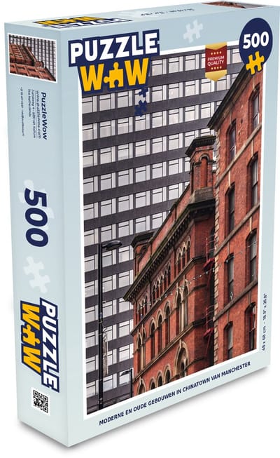 Puzzel Moderne en oude gebouwen in Chinatown van Manchester - Legpuzzel - Puzzel 500 stukjes