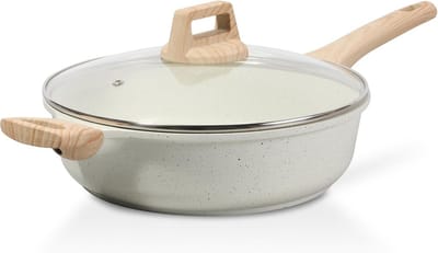 Koekenpan met Deksel 25 cm Anti-Aanbak voor Alle Warmtebronnen