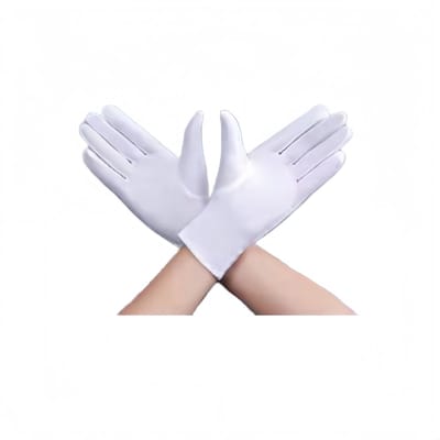 Dunne, formele handschoenen - Zeer elastisch - Kreukvrij - Pillingbestendig - One size fits all/Unisex - Geschikt voor alle seizoenen - Wit - 5 paar