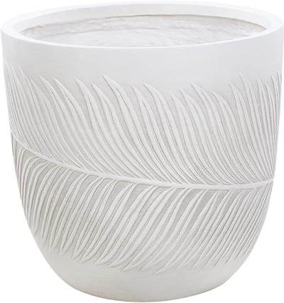 FTERO - Bloempot - Gebroken wit - 42 x 42 x 40 cm - Kleivezel