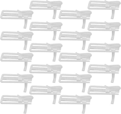 Gordijnhaken - Hangers Clips - Gordijnen Ophangen - Verstelbaar Ontwerp - 20 Stuks - Wit