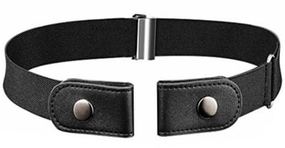 Gespvrije Riem - Broeken - Unisex - Elastische Riem - Zonder Gesp - Zwart