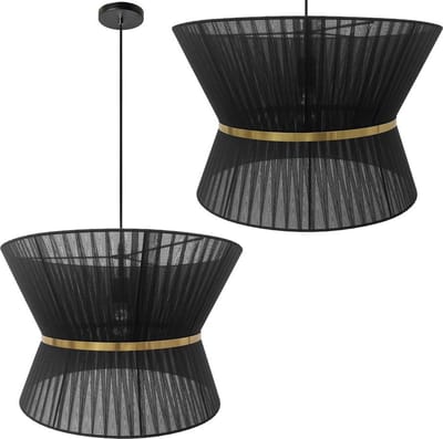 Toolight App1503-1Cp Hanglamp Zwart 50X50,5X32,5Cm