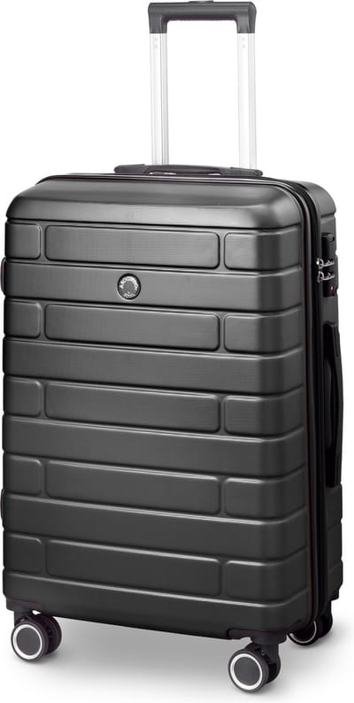 Arogado by Jump - Reiskoffer - 66 cm - 4 Wielen - TSA-Cijferslot - Expandable - Zwart