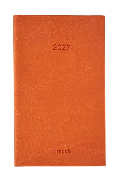 Brepols bureau agenda 2027 - BREFORM [0.516] - LUCCA - Bureau agenda - 1 dag op 1 pagina - Dagoverzicht - Oranje - 10 x 16.5 cm