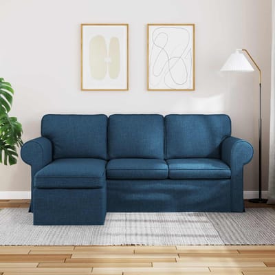 vidaXL - Bank - Blauw - 195 - x - 138 - x - 80 - cm - Stof