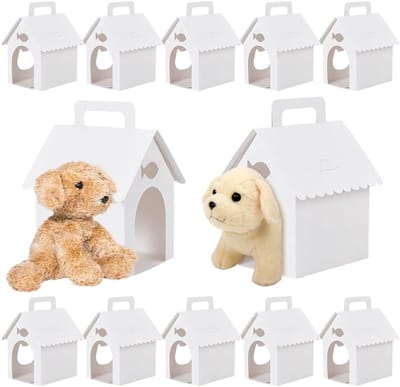 30 Stuks Hondenfeest Cadeau Dozen met Uniek Kattenhoofd Vensterontwerp, Feestartikelen voor Puppy Adoptie, Decoraties en Cadeauverpakkingen voor Dierenverjaardagen