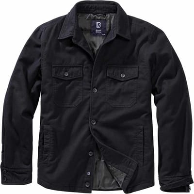 Brandit Tussenseizoensjas - Flannel Shirt - S tot XL - voor Mannen - zwart