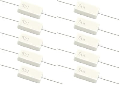 10x Keramische Cement Weerstanden 5W 5 Ohm - Hoogwaardige Bedradingscomponenten