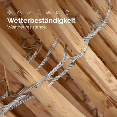 Garronda Tuinafscheiding van Hazelnoten Schutting – Tuinpiketafscheiding – Bedrand – Hout - GD-0156 - 5 Stuk - 60 cm x 500 cm