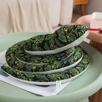 2 2M 3M 4M Gigantische Groene Bruine Cobra Pluche Speelgoed Levensgetrouw Opgerolde Slang Gevuld Lang Kussen Zacht Grappig Cadeau 220cm