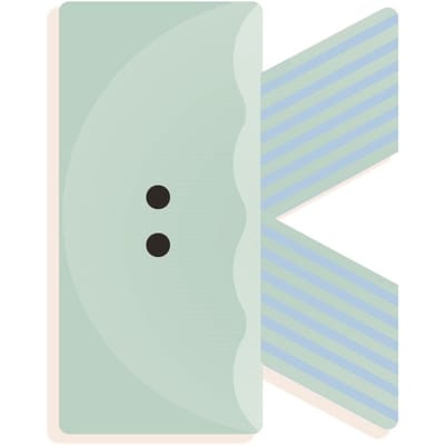 DJECO houten letter designed animal K