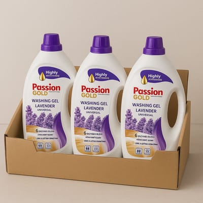 Passion Gold - Gel - Vloeibaar Wasmiddel - Lavendel Universeel - 3 x 3,52 L, 264 wasbeurten