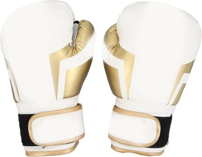 Bokshandschoenen - Vechtsport handschoenen - Sport training - Verstelbare polssteun - Volwassen maat - Witgoud