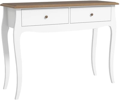 NordHaus Consoletafel met Lades - Haltafel Smal - Sidetable Klassiek Design - Ruimtebesparend Opbergen - 100 x 35 x 76,5 cm Wit