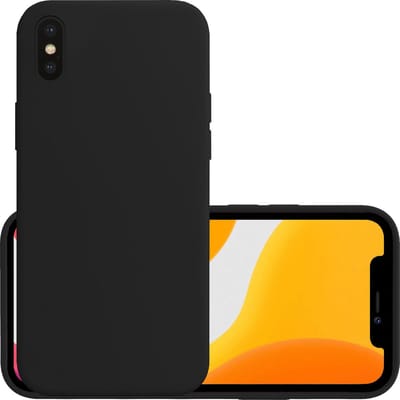 Hoesje - Geschikt voor Apple iPhone X - Sterk & Shockproof - Hoes Cover - Siliconen Case - Zwart