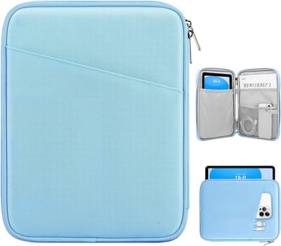 Tablet Sleeve Tas voor 9-11 Inch Tablets, Geschikt voor iPad 11" en Galaxy Tab A9+, Babyblauw, Bescherming en Draaggemak