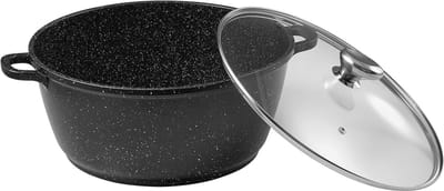 Kookpan met Deksel - 32 cm - Geschikt voor Alle Warmtebronnen Inclusief Inductie - Gietijzeren Aluminium