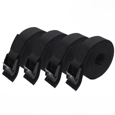 Spanbanden - 1.5 meter - Fiets spanbanden met klemgesp - 4 stuks - Sjorbanden - klemgesp - Fiets spanbanden met metalen gesp voor fietsdrager - Sjorbanden - Bevestigingsriemen