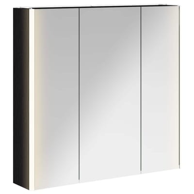 vidaXL - Badkamerspiegelkast - Zwart - Eiken - 73.5 - x - 15.5 - x - 70 - cm