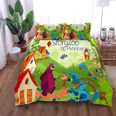 Nieuwe Wakfu Beddengoed Set Enkel Tweepersoons Volledig Queen King Size Beddengoed Set Volwassene Kind Slaapkamer Dekbedovertrek Sets Wakfu 3D Print Lakenset EU single(135x200cm)
