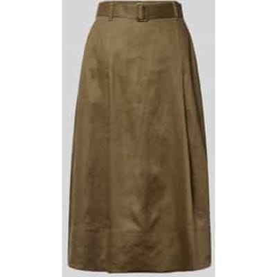 Tommy Hilfiger Linen Utility Midi Skirt Mediterranean Olive Taglia: 38 | Minigonne Outlet | Donna | Verde