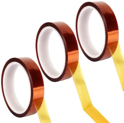 3 Rollen 20mm x 33m Hittebestendige Tape voor Sublimatie, Isolatie en Elektronica - Hoge Temperatuur Adhesieve Tape voor Circuitborden en Warmteoverdracht