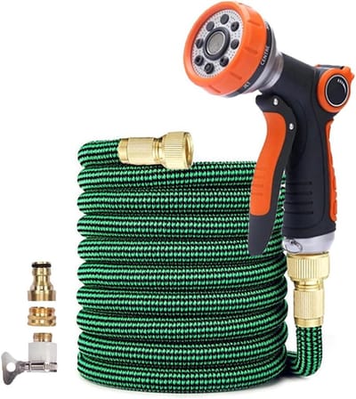 Tuinslang Waterpistool Set water irrigatie plastic pijp uitbreidbare magische slang auto wassen spuitpistool reinigingsgereedschap BW10 15,2 m