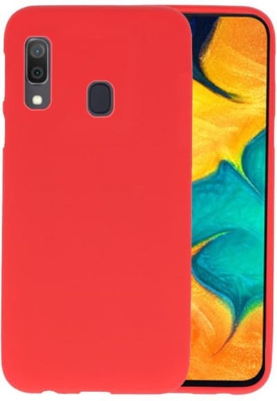Hoesje Geschikt voor de Samsung Galaxy A30 - Backcover Color Telefoonhoesje - Rood