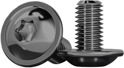 Kogelkopschroeven - Schroeven met kraag - Bevestigen machinebouw - Roestvrij staal A2 - M4x12 mm - Zwart